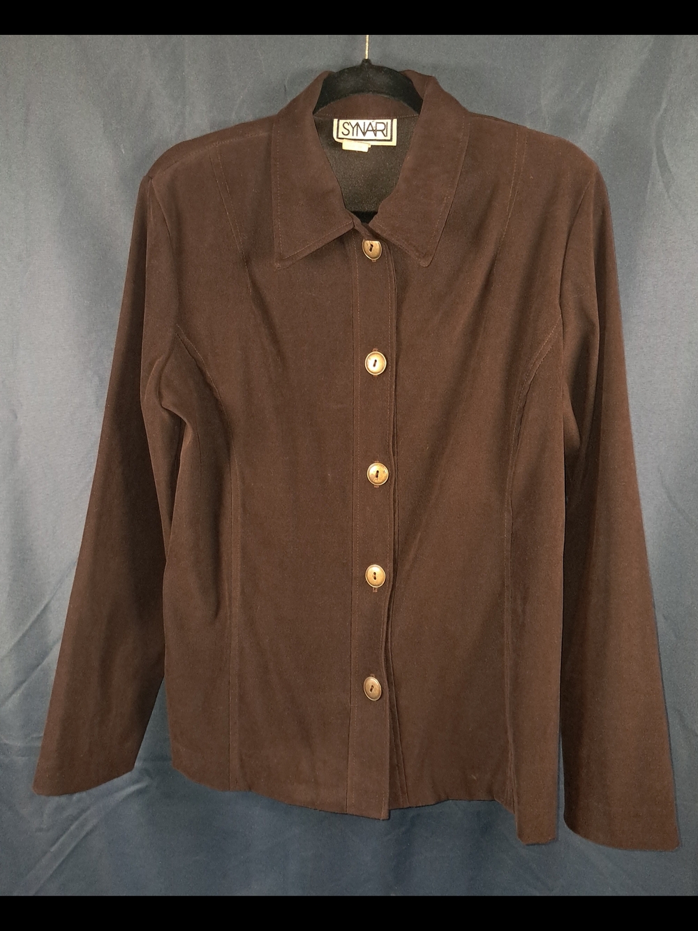 Women's Brown Button-Front Blazer Jacket